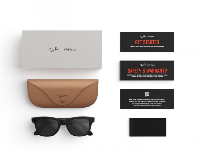 Смарт-очки Ray-Ban Meta Wayfarer (Gen 2) Matte Black, Lens color : Clear to Grey